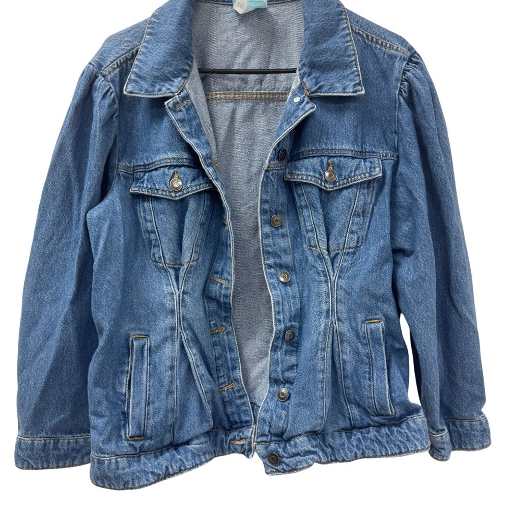 Future Collective x Gabriella Karefa XL Cinched Waist Y2K Denim Jacket Fitted - Picture 2 of 9